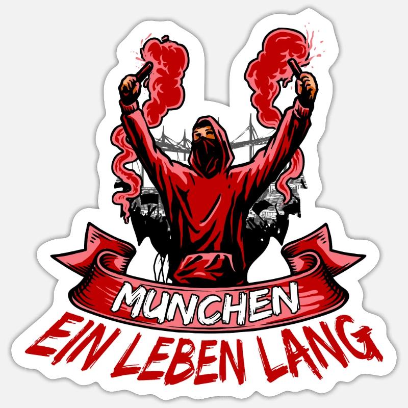 München ein Leben lang Sticker Größe S (10 x 10 cm)