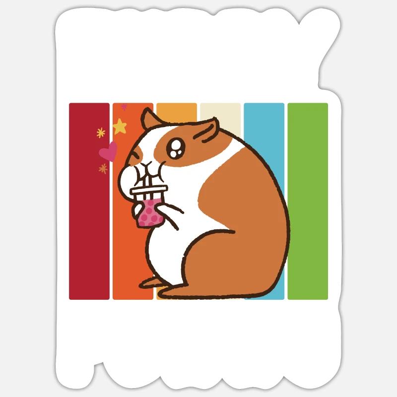 Hamster Lover Hamster Gift - Sticker size S (10 x 10 cm) - white matte