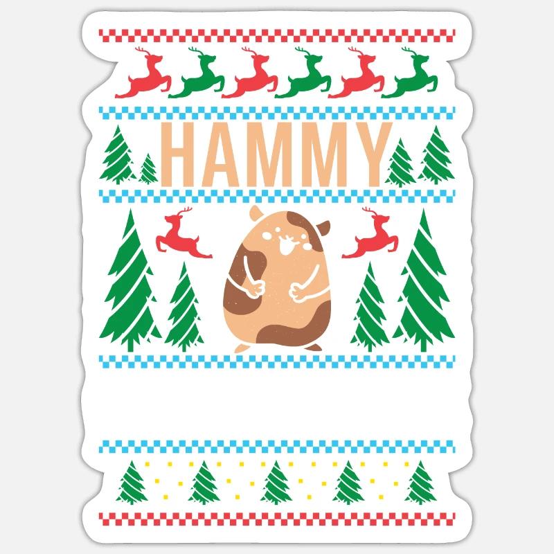 Hamster Liebhaber Hamster Geschenk - Sticker Größe S (10 x 10 cm) - Mattweiß