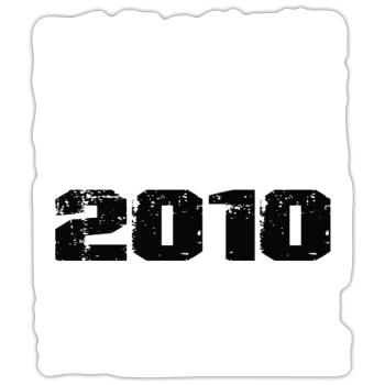 No one is perfect but born 2010 birthday - Sticker size S (10 x 10 cm) - white matte - Front