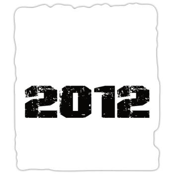 No one is perfect but born 2012 birthday - Sticker size S (10 x 10 cm) - white matte - Front