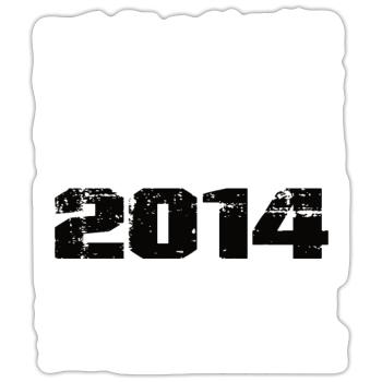 No one is perfect but born 2014 birthday - Sticker size S (10 x 10 cm) - white matte - Front