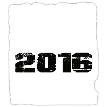 Personne n’est parfait mais né anniversaire 2016 - Sticker taille S (10 x 10 cm) - blanc mat - Devant