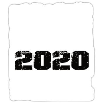 Personne n’est parfait mais né 2020 anniversaire - Sticker taille S (10 x 10 cm) - blanc mat - Devant