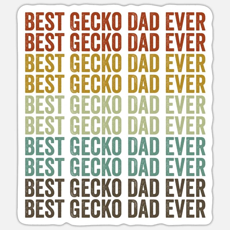 Bester Gecko-Vater aller Zeiten Eidechsen-Vater Ge Sticker Größe S (10 x 10 cm)