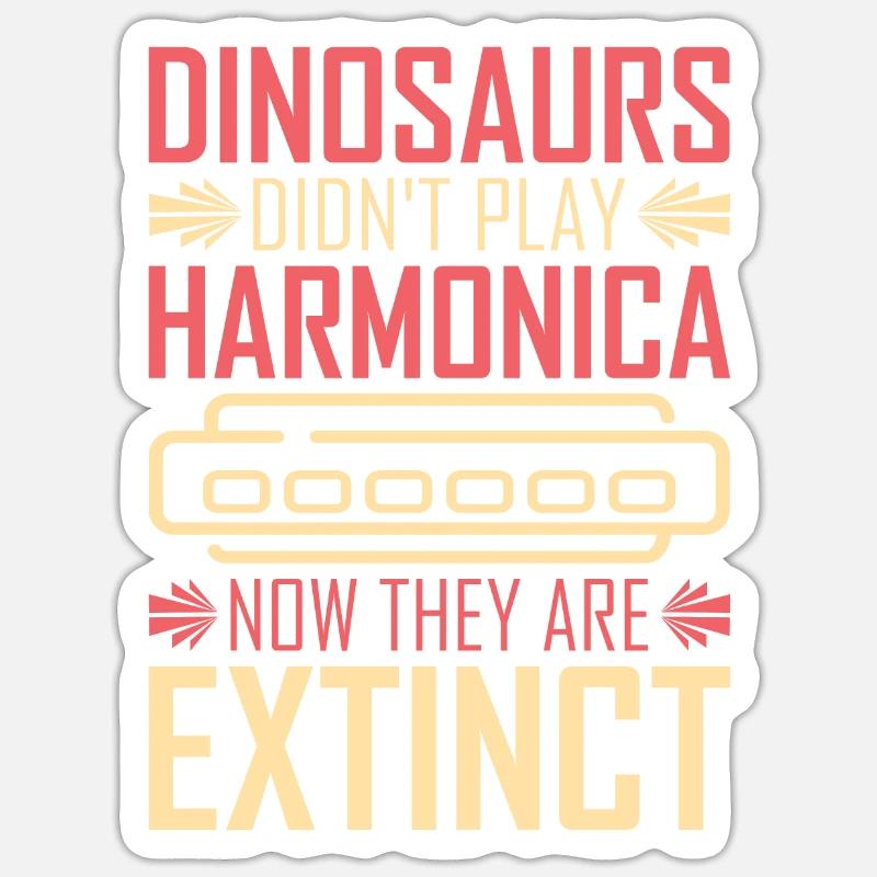 Harmoniciste - Sticker taille S (10 x 10 cm) - blanc mat