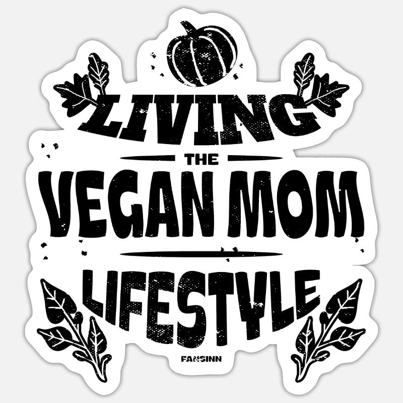 coole vegane Mutter Sticker Größe S (10 x 10 cm)