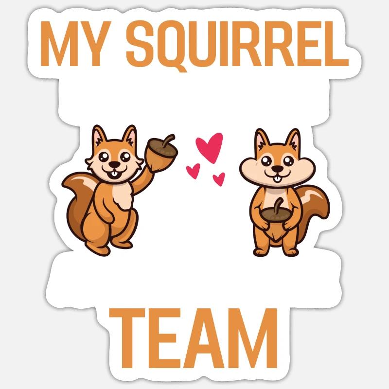 Mein Eichhörnchen und ich Geschenk Eichhörnchen Sticker Größe S (10 x 10 cm)