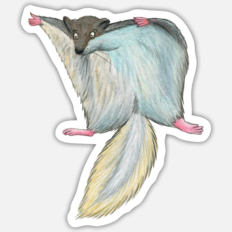 flying squirrel Sticker size S (10 x 10 cm)