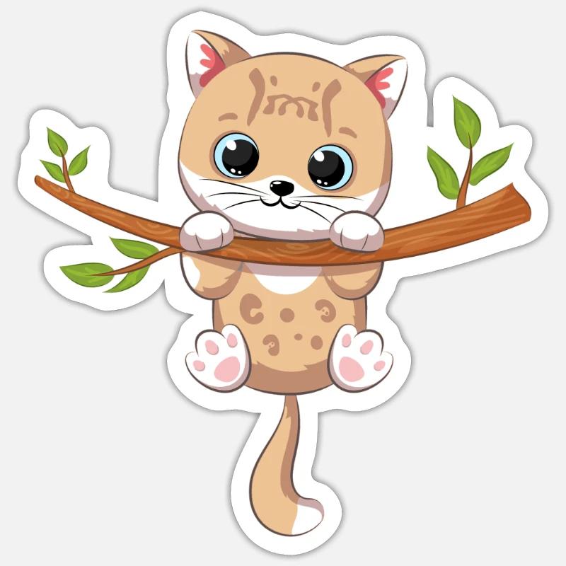Ocelot - Sticker size S (10 x 10 cm) - white matte