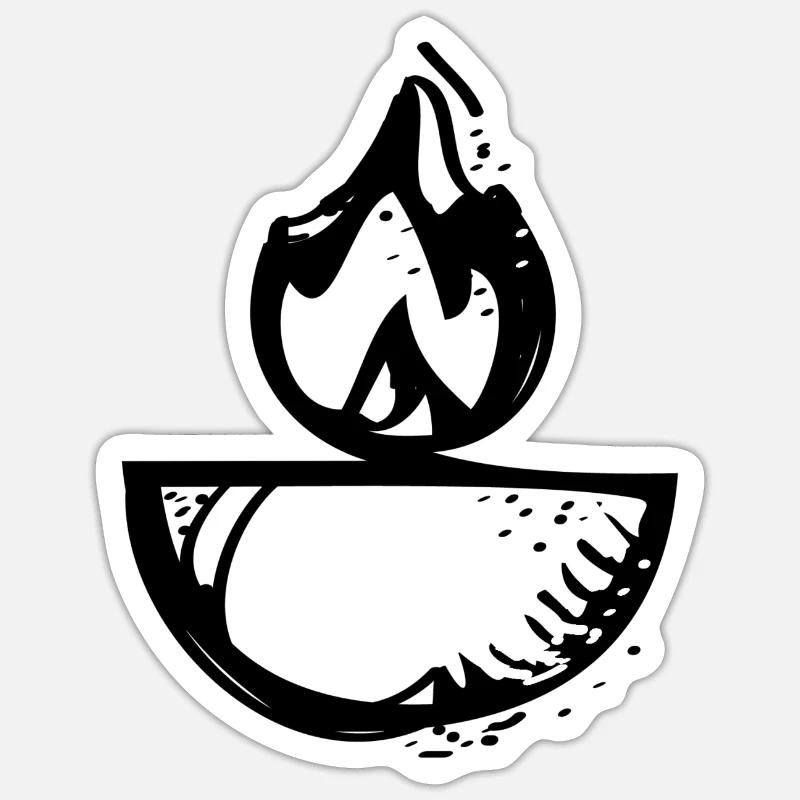 Brazier - Sticker size S (10 x 10 cm) - white matte