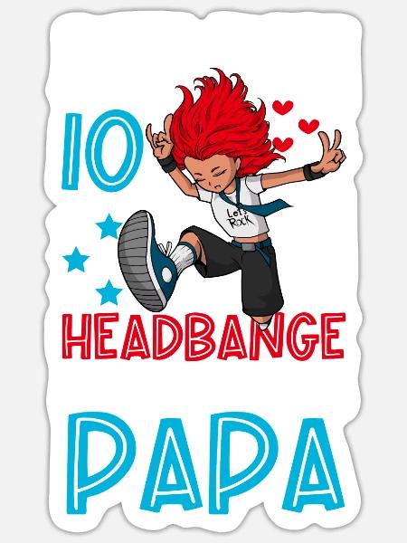 Ich bin 10 - Mädchen Rocker - Sticker Größe S (10 x 10 cm) - Mattweiß