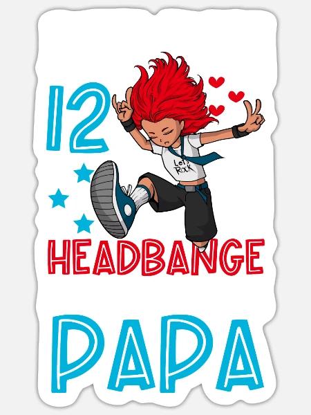 Ich bin 12 - Mädchen Rocker - Sticker Größe S (10 x 10 cm) - Mattweiß