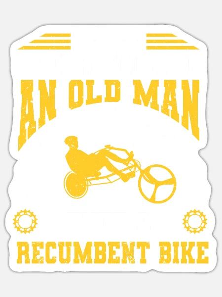 Liegerad Liegeradfahrer Radfahrer - Sticker Größe S (10 x 10 cm) - Mattweiß