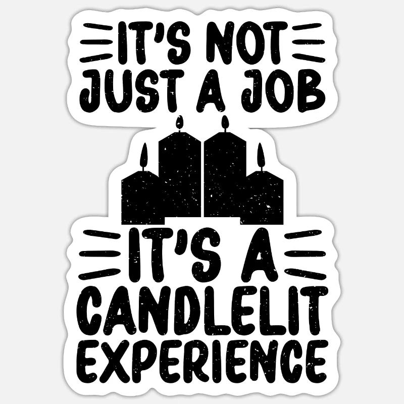 Candlelight Experience Candle Maker - Sticker Größe S (10 x 10 cm) - Mattweiß