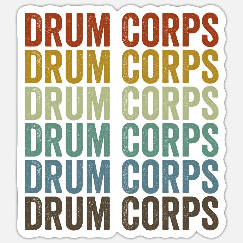Drum Corps Drummer Drummer Sticker size S (10 x 10 cm)