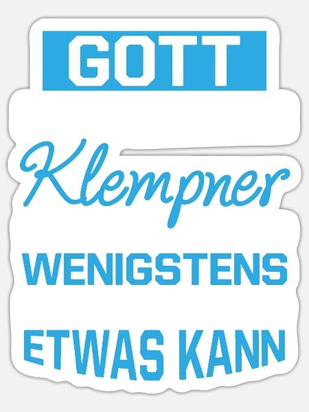 Gott Erschuf Klempner Handwerker Geschenk - Sticker Größe S (10 x 10 cm) - Mattweiß