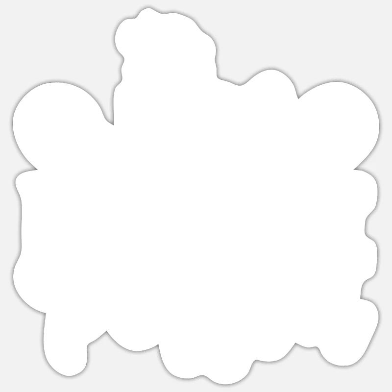 Cheval - - Sticker taille S (10 x 10 cm) - blanc mat