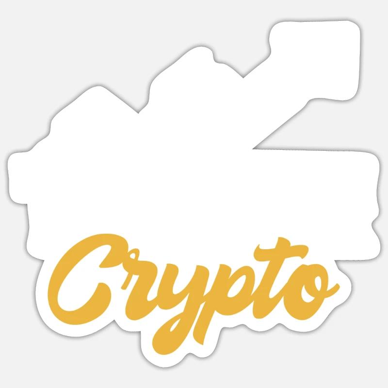 Trader Krypto Traden Crypto Trading - Sticker Größe S (10 x 10 cm) - Mattweiß