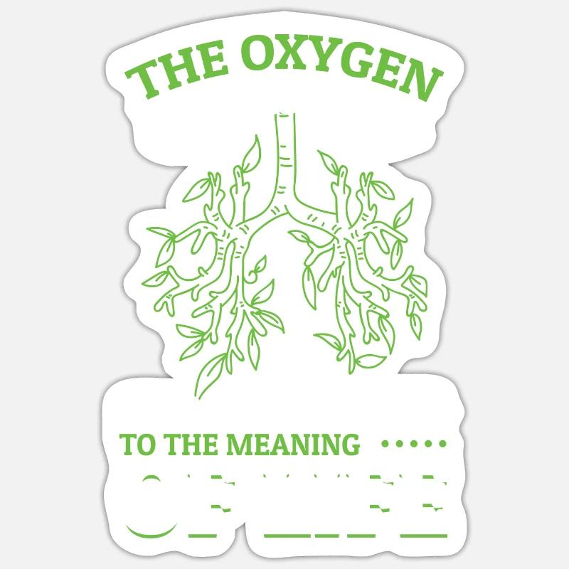 Spenderlunge Äste Oxygen Lungen Hoffnung Leben - Sticker størrelse S (10 x 10 cm) - mat hvid