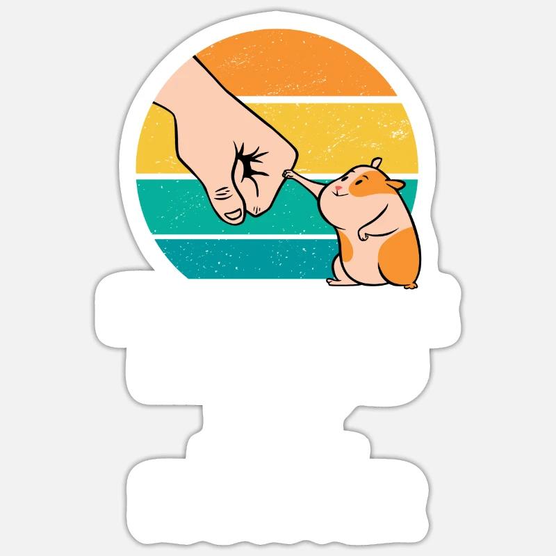 Hamster Lover Hamster Gift - Sticker size S (10 x 10 cm) - white matte