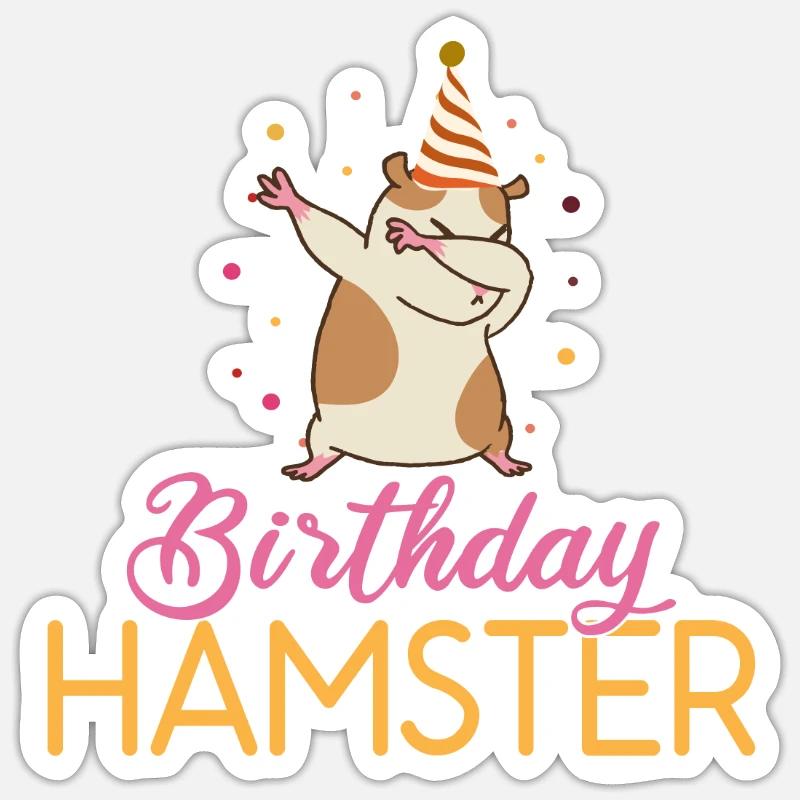 Hamster Lover Hamster Gift - Sticker size S (10 x 10 cm) - white matte