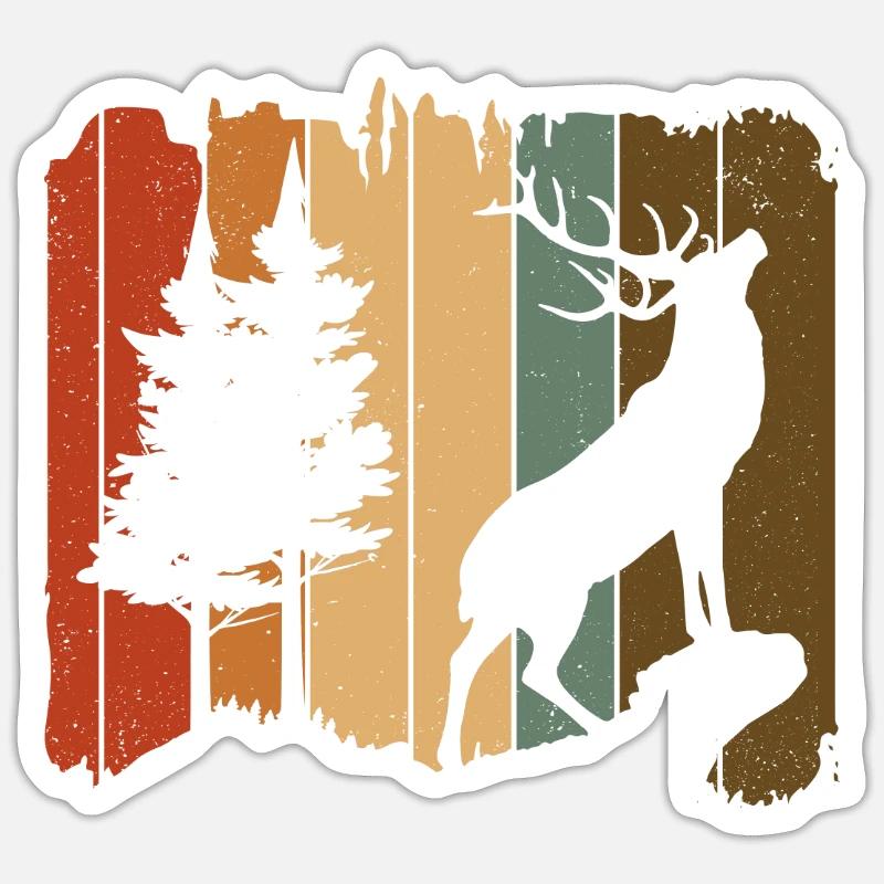 Deer - Sticker size S (10 x 10 cm) - white matte