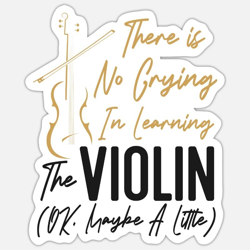 Violin Violinist There Is No - Sticker Größe S (10 x 10 cm) - Mattweiß