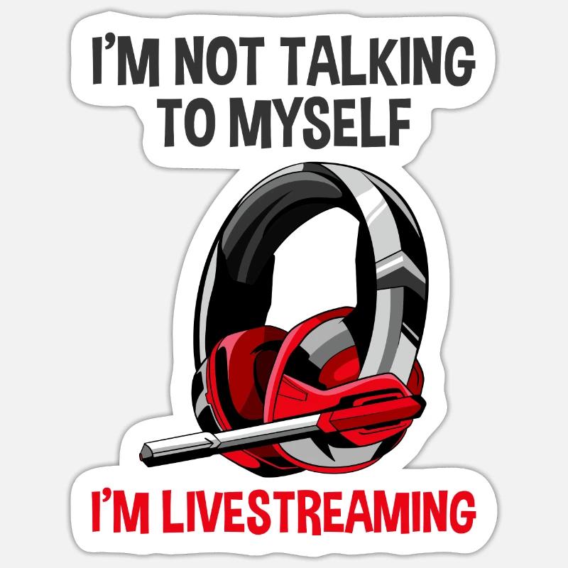 Je ne me parle pas à moi-même, je diffuse en direct 2 Sticker taille S (10 x 10 cm)