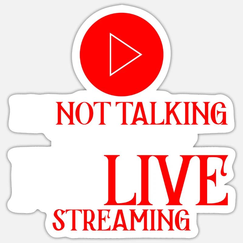 Je ne me parle pas à moi-même, je diffuse en direct 4 Sticker taille S (10 x 10 cm)