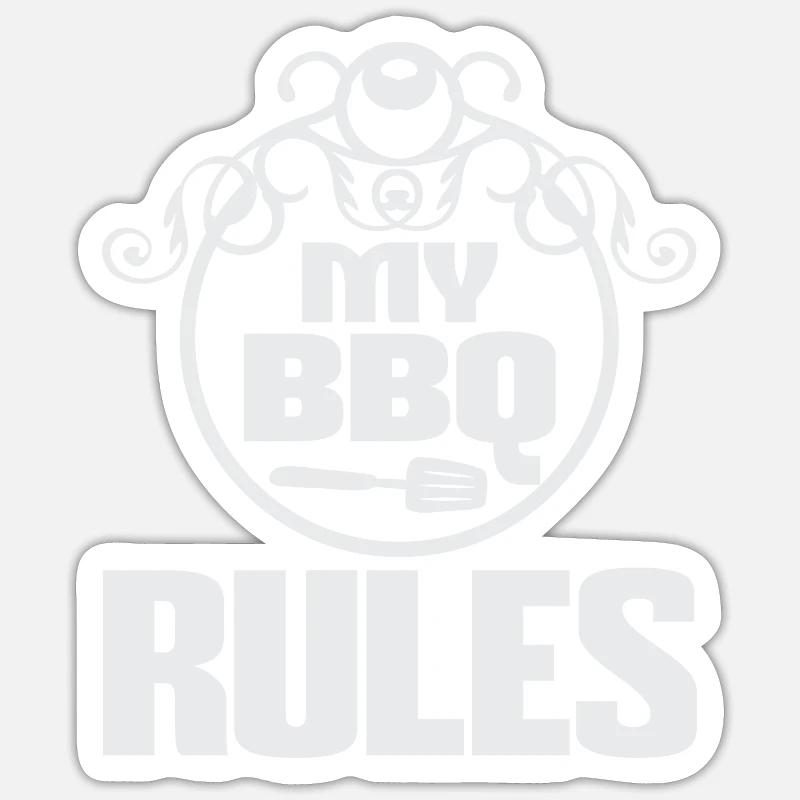 MV BBQ RULES Sticker size S (10 x 10 cm)