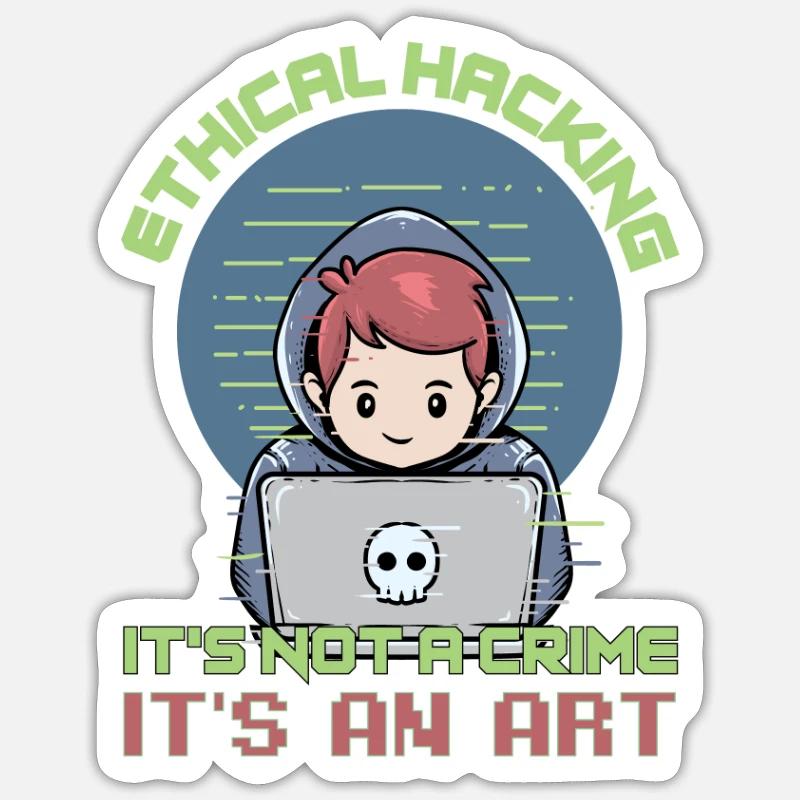 Hacker Programmeur Développeur Informatique Sticker taille S (10 x 10 cm)