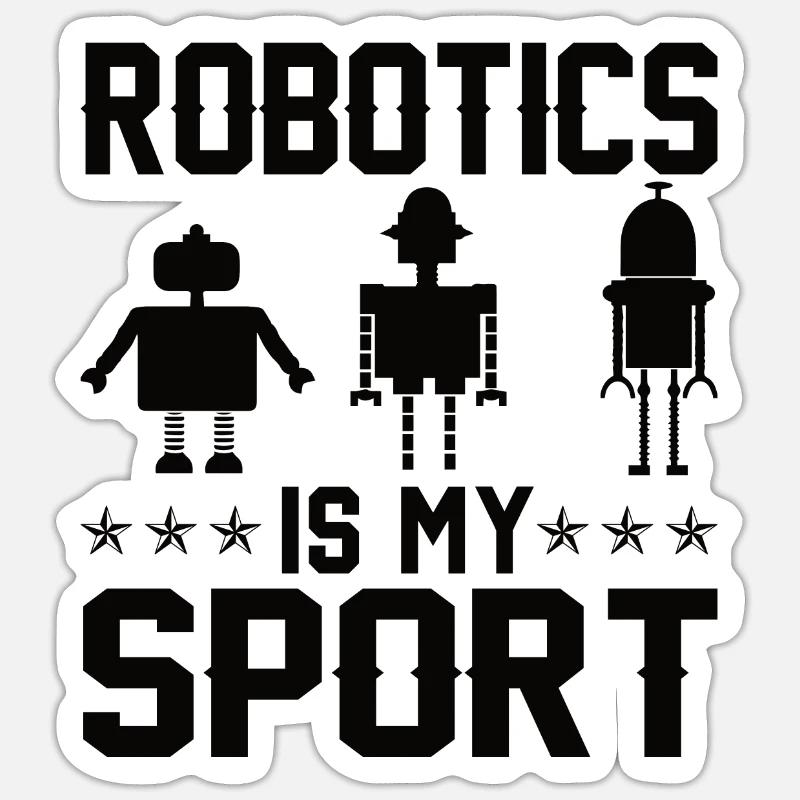 Roboter Programmierer Automatisierungstechniker Sticker Größe S (10 x 10 cm)