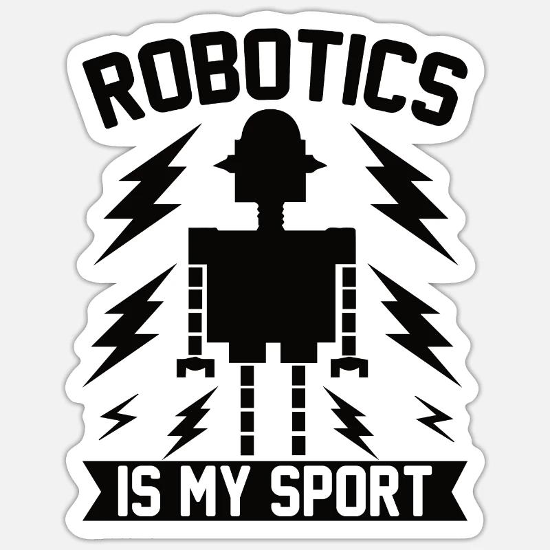 Roboter Programmierer Automatisierungstechniker - Sticker Größe S (10 x 10 cm) - Mattweiß