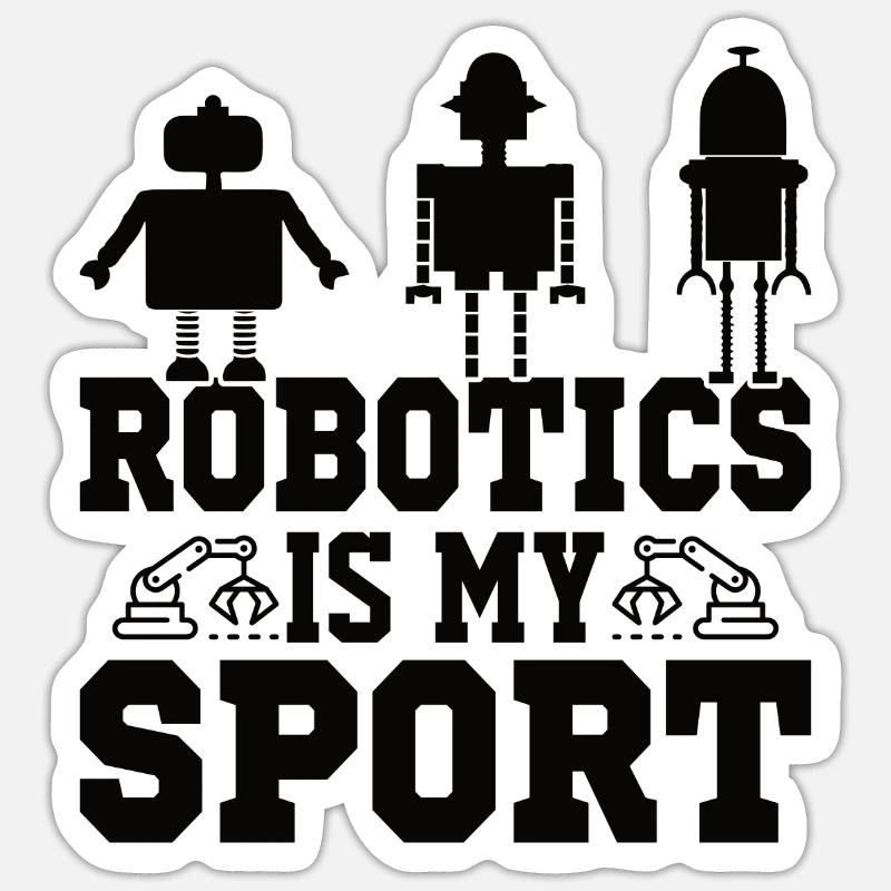 Robot Programmer Automation Technician - Sticker size S (10 x 10 cm) - white matte
