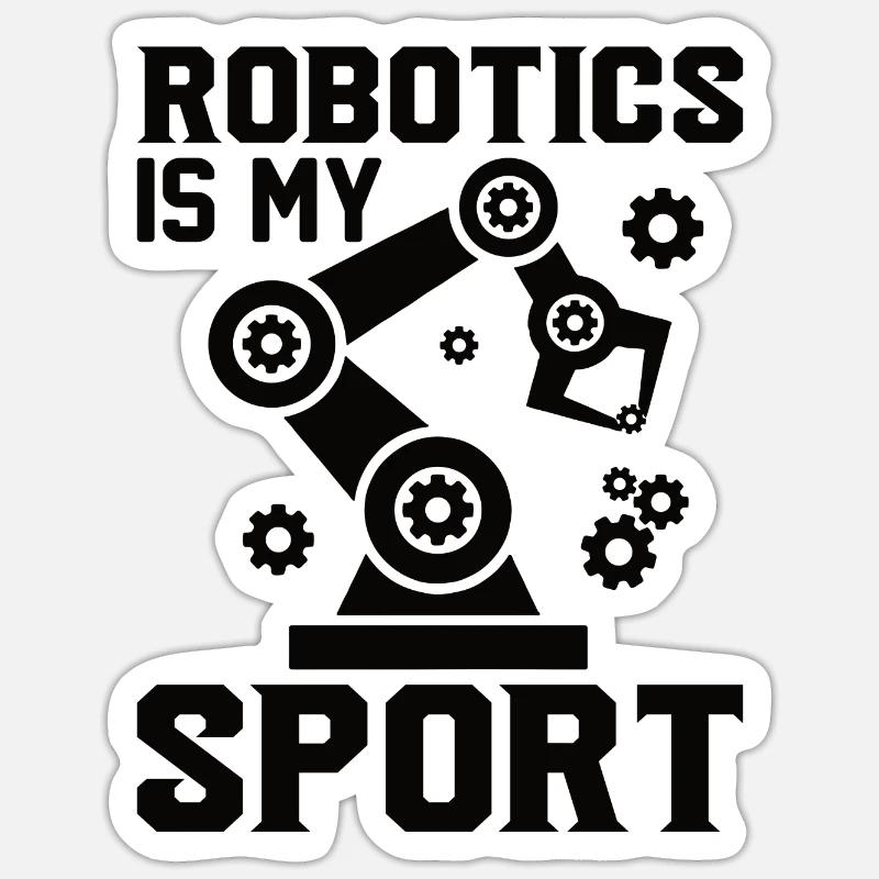 Robot Programmer Automation Technician - Sticker size S (10 x 10 cm) - white matte