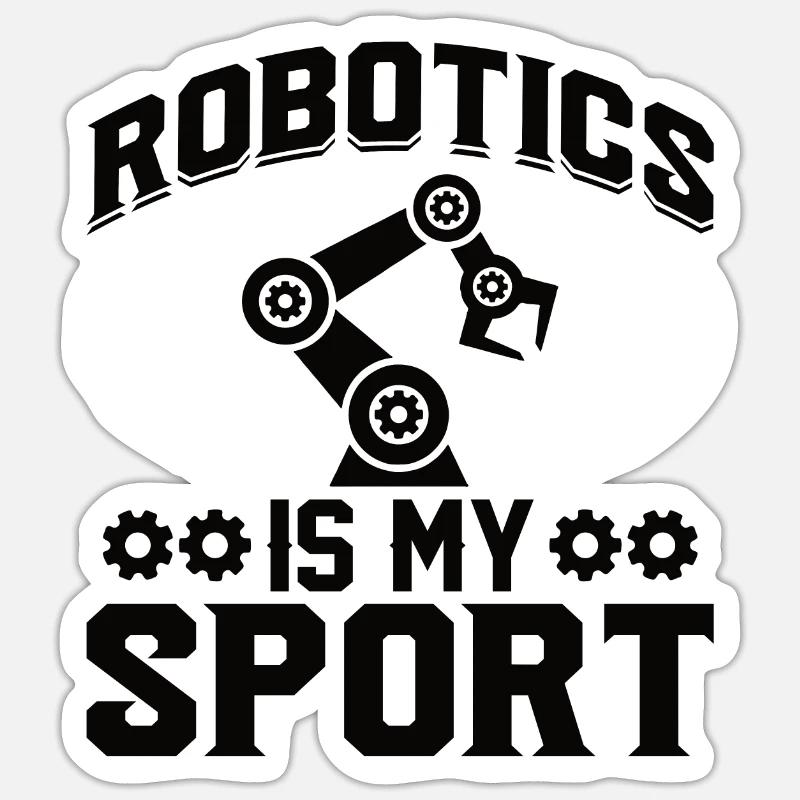 Programmeur de robots Technicien en automatisation Sticker taille S (10 x 10 cm)