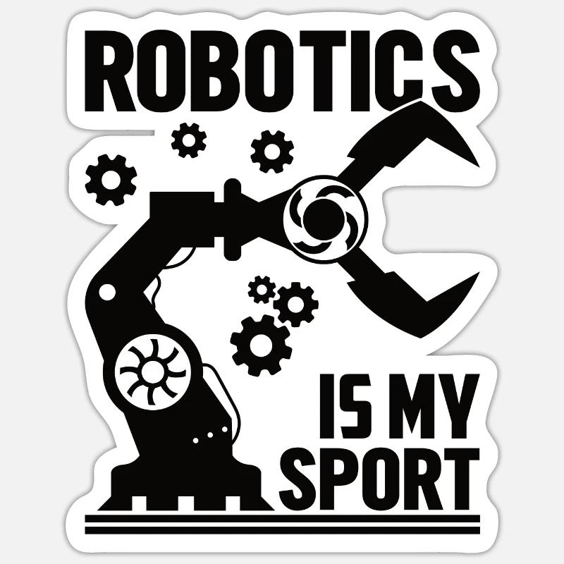 Programmeur de robots Technicien en automatisation Sticker taille S (10 x 10 cm)