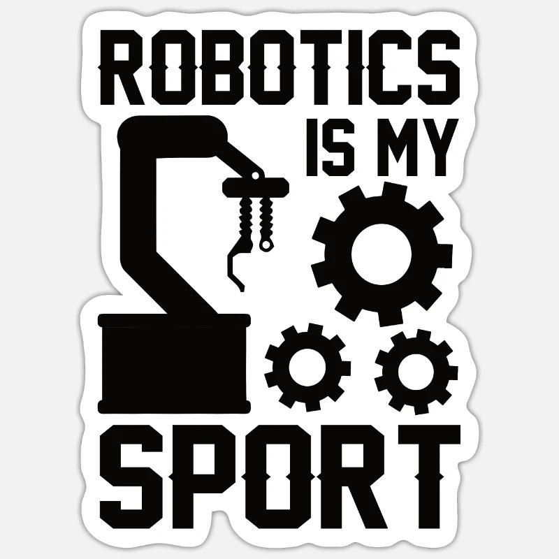 Roboter Programmierer Automatisierungstechniker Sticker Größe S (10 x 10 cm)
