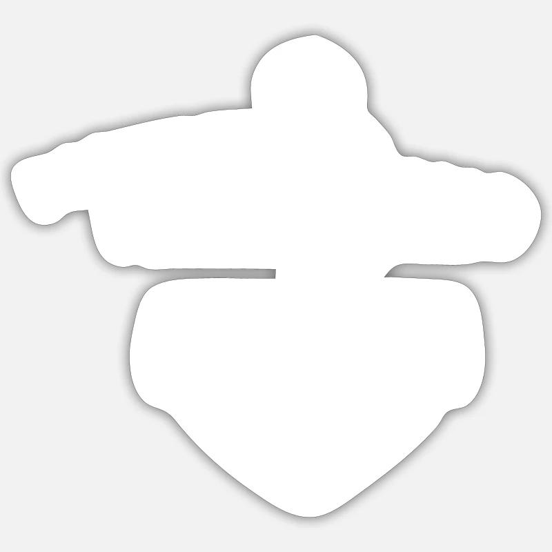 Borkumer Hafenkind - Sticker Größe S (10 x 10 cm) - Mattweiß