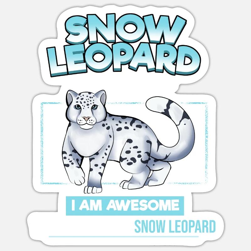 Schneeleopard Sticker Größe S (10 x 10 cm)
