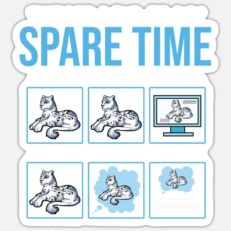 Schneeleopard Sticker Größe S (10 x 10 cm)