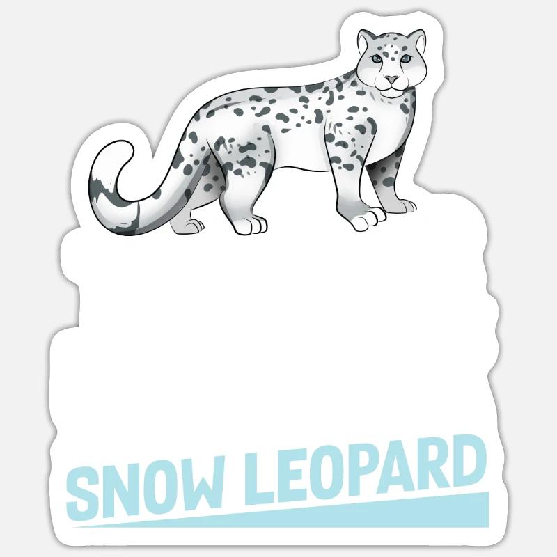 Schneeleopard Sticker Größe S (10 x 10 cm)