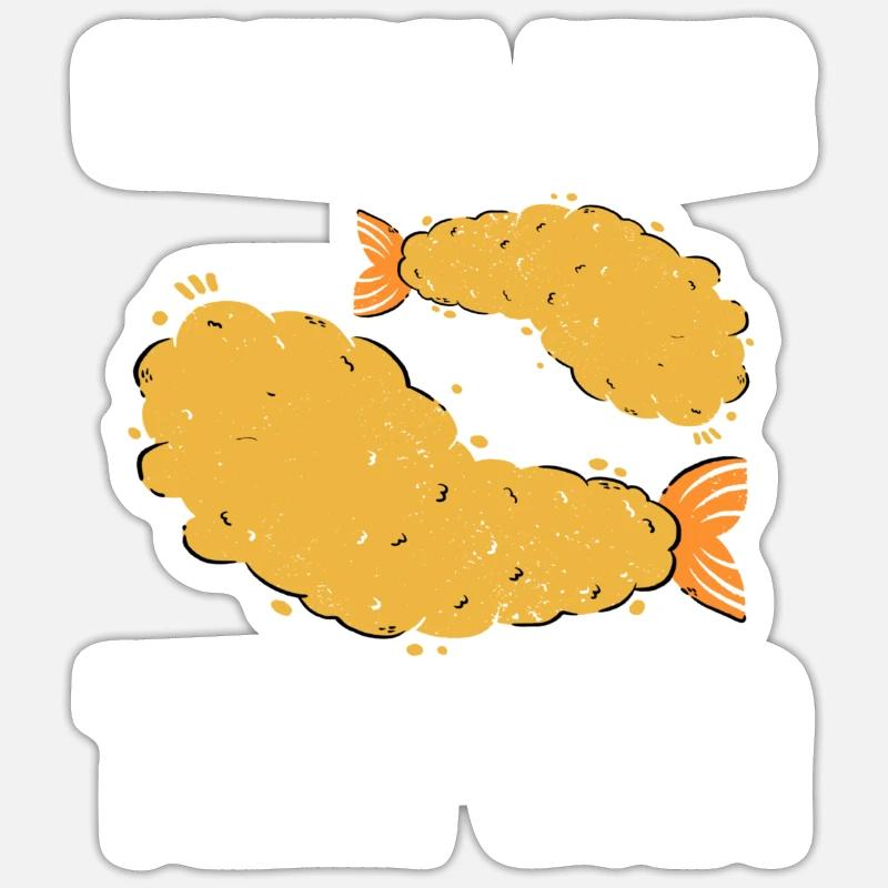 Tempura - Sticker taille S (10 x 10 cm) - blanc mat
