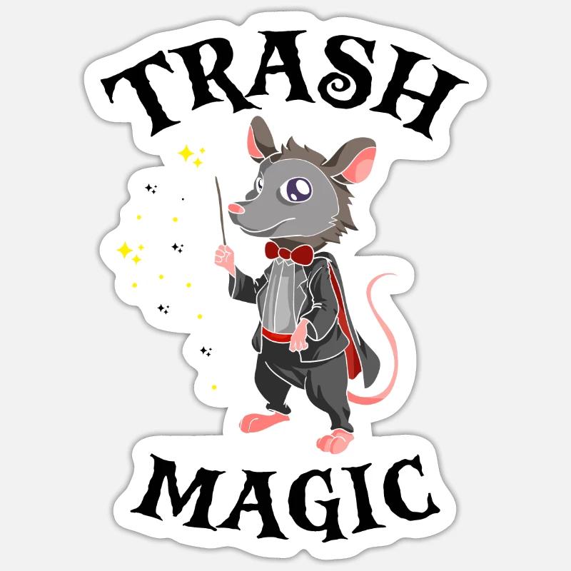 Conception d’opossum pour les amateurs de ratons laveurs et d’opossums Sticker taille S (10 x 10 cm)