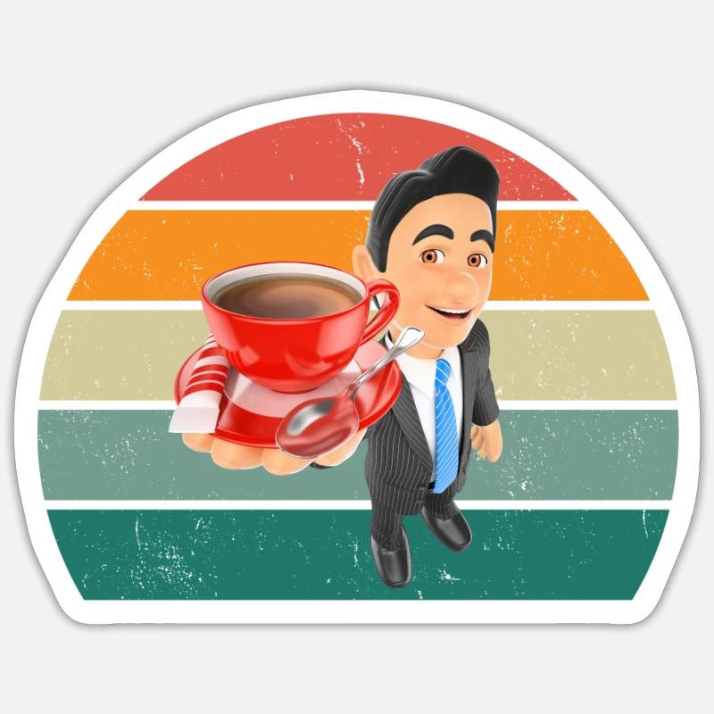 Coffee machine drink Cafe coffee bean coffee Sticker size S (10 x 10 cm)