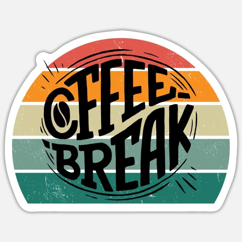 Coffee machine drink Cafe coffee bean coffee Sticker size S (10 x 10 cm)