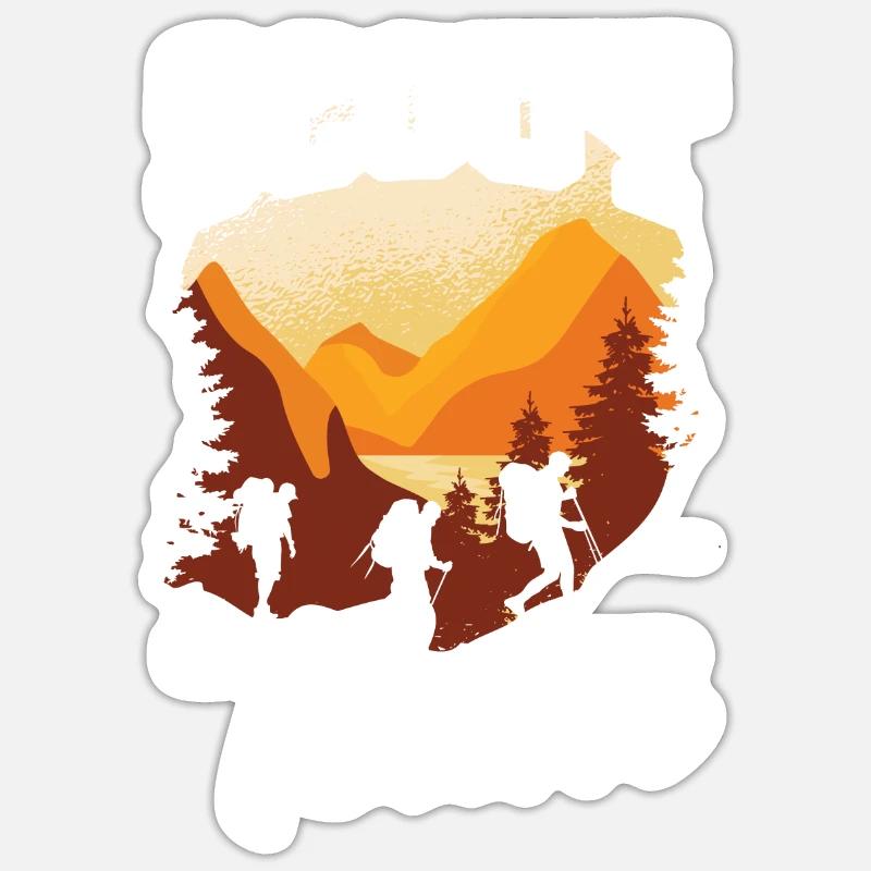 Scouts Team Sippe Find Paths Camp - Sticker taille S (10 x 10 cm) - blanc mat