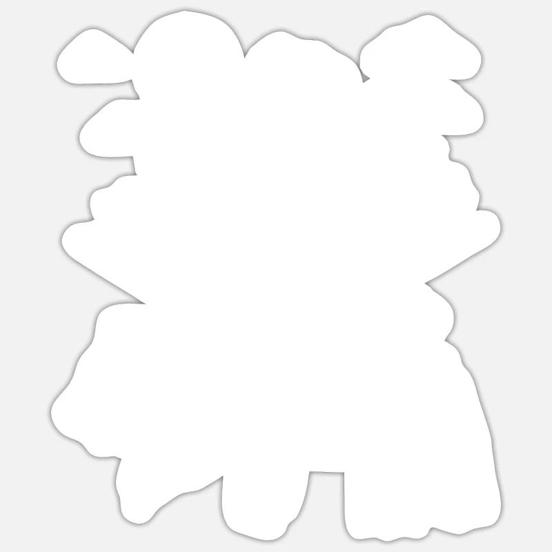Ours à cheval - - Sticker taille S (10 x 10 cm) - blanc mat