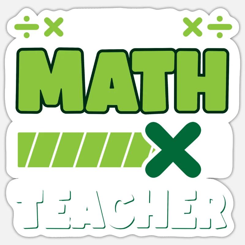 Future Math Teacher - Sticker size S (10 x 10 cm) - white matte